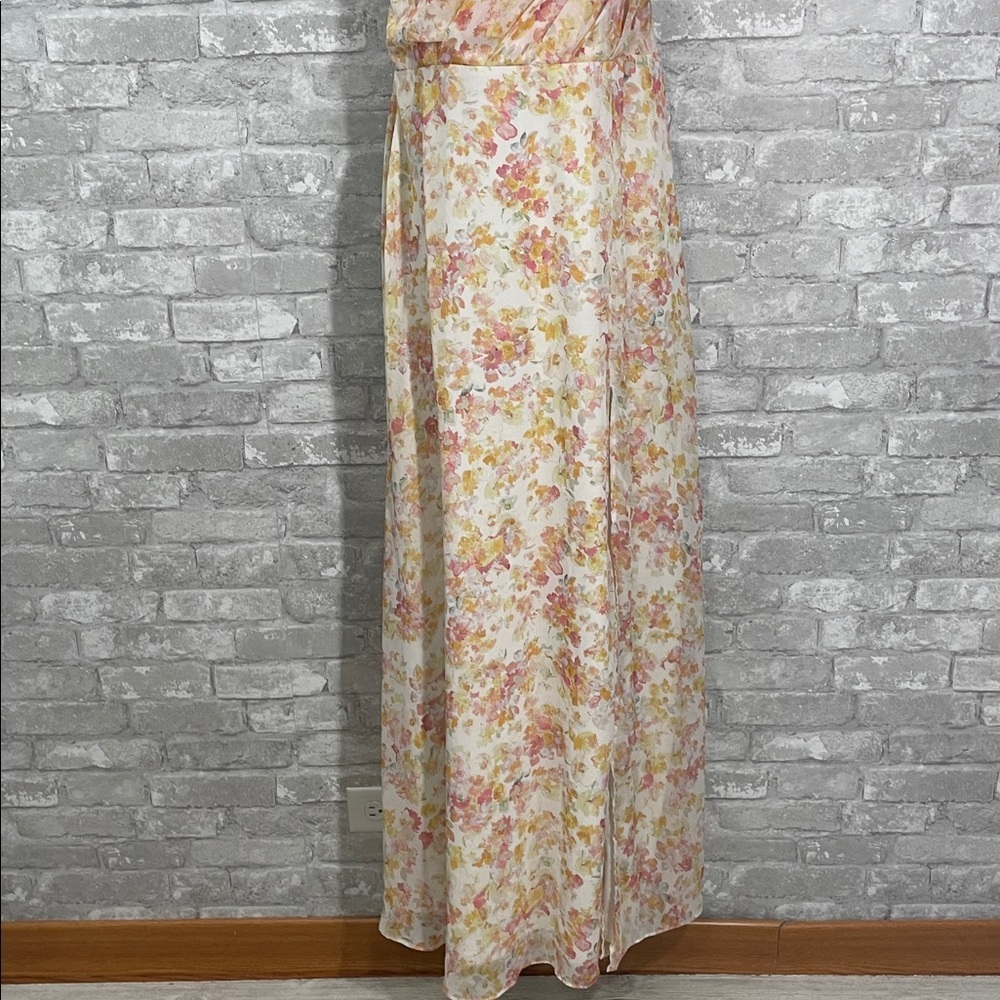Birdy Grey Kira One-Shoulder Maxi Dress in the "Pressed Floral" Pattern - Picture 4 of 8